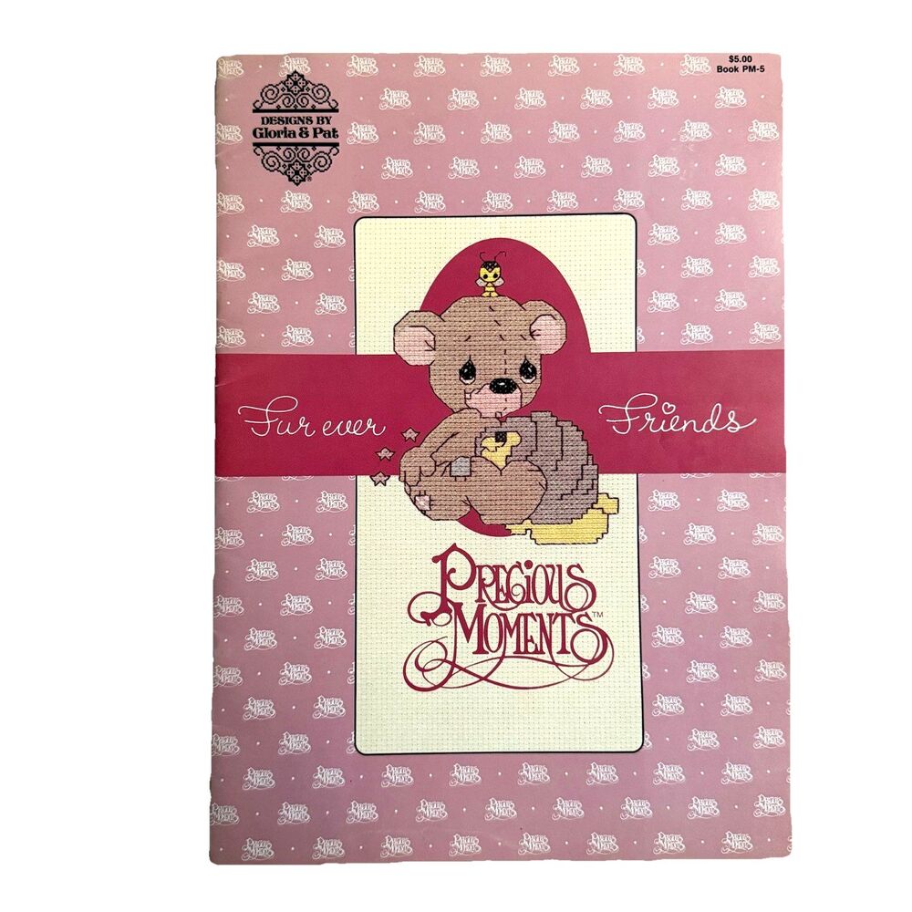 Vtg Precious Moments Fur Ever Friends Cross Stitch Booklet Gloria And Pat PM-5